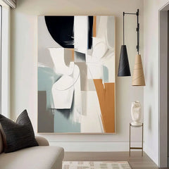 Brown Beige Black Texture Painting Mural Brown Beige Black Minimalist Abstract Painting Modern Abstract Artwork Scandinavian Art