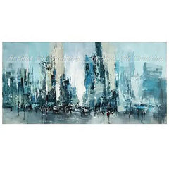 Arthyx,Large Abstract Sunrise Seascape Oil Painting on Canvas Handmade Modern Art Poster,Wall Picture,Room Decoration,Home Decor