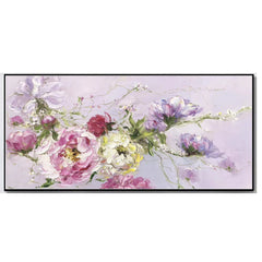 Flower Landscape Oil Painting on Canvas Abstract Green Nature Handmade Painting Living Room Home Decor Large Wall Art Custom Art