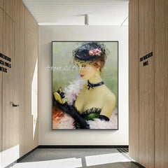 Arthyx Hand Painted Sexy Girl Oil Painting On Canvas Handmade Women Portrait Wall Pictures For Living Room Home Hotel Decoration