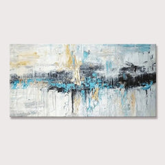 Arthyx,Large Abstract Sunrise Seascape Oil Painting on Canvas Handmade Modern Art Poster,Wall Picture,Room Decoration,Home Decor