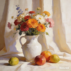 27114-Custom decorative paintings, landscape paintings with custom frames, living room decorative paintings