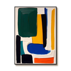 Colorful Abstract Block Hand-Painted Oil Painting On Canvas Geometric Large Wall Art for Living Room Acrylic Handmade Wall Art