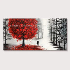 Arthyx,Large Abstract Sunrise Seascape Oil Painting on Canvas Handmade Modern Art Poster,Wall Picture,Room Decoration,Home Decor