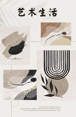 Decorative Paintings Black, White And Gray Abstract Art Sofa Background Wall Decorative Painting High-end Living Room Hanging Pa