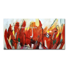 Arthyx,Handpainted Abstract Knife Country Floral Landscape Oil Painting On Canvas,Impression Art,Wall Pictures,Modern Home Decor