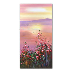 Arthyx Handmade Thick Texture Abstract City Landscape Oil Paintings On Canvas,Modern Wall Art,Picture For Living Room,Home Decor