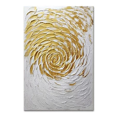 Arthyx,100% Handpainted Golden Textured Abstract Oil Painting On Canvas,Modern Gold Artwork,Wall Art Poster,Decoration Home Room