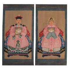 Hand Painted Ancestor Paintings on Canvas Fabric, Wall Decoration