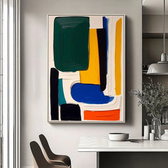Colorful Abstract Block Hand-Painted Oil Painting On Canvas Geometric Large Wall Art for Living Room Acrylic Handmade Wall Art