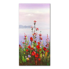 Arthyx Handmade Thick Texture Abstract City Landscape Oil Paintings On Canvas,Modern Wall Art,Picture For Living Room,Home Decor