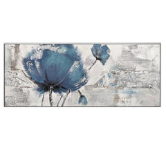 Flower Landscape Oil Painting on Canvas Abstract Green Nature Handmade Painting Living Room Home Decor Large Wall Art Custom Art