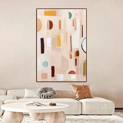 Colorful Abstract Block Hand-Painted Oil Painting On Canvas Geometric Large Wall Art for Living Room Acrylic Handmade Wall Art