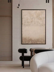 Brown Abstract Hand Painted Textured Painting Wabi Sabi Wall Art Gray Brown Minimalist Textured Canvas Boho Medieval Wall Decor