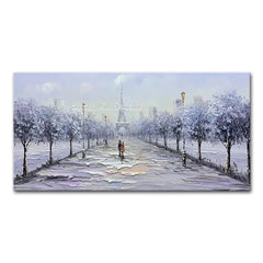 Arthyx,Handpainted Abstract Knife Country Floral Landscape Oil Painting On Canvas,Impression Art,Wall Pictures,Modern Home Decor